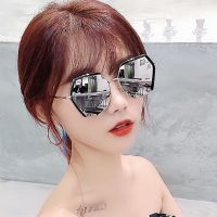 社会网红复古变色太阳镜女ins风墨镜不规则大框眼镜男士防紫外线