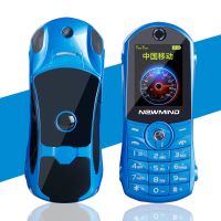 小学生跑车手机移动直板电信老人男女儿童个性卡通迷你手机小汽车|蓝色/移动联通/无震动 标配:手机+电池+充电器+包装盒