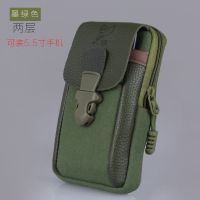时尚零钱新款防盗跑步腰挂包穿皮带手机腰包男户外运动多功能|墨绿色[两层5.5]