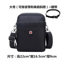 工具包斜挎包腰包男手机包多功能穿皮带瑞士军刀单肩包帆布大容量|大号+肩带+腰带