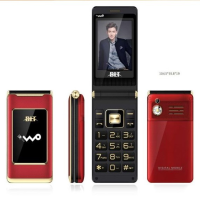 男女款手机大音量手机移动联通老年机超长待机按键老人机双屏翻盖|移动联通双4G[红色]