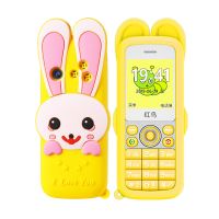 便宜电信儿童手机卡通迷你移动老年机卡片小手机老人机戒网小学生|高配版-移动-黄色 标配