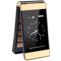 大字老人老年手机翻盖老人超长待机移动联通双屏机男女款手机大声|黑金/双屏版 双电8G内存卡