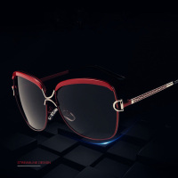 太阳镜女士偏光眼镜女式司机驾驶镜渐变金属框架旅行开车大框墨镜