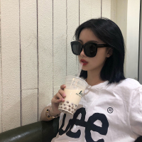 显脸小墨镜女韩国蹦迪网红潮黑框大脸显瘦太阳镜粗框眼镜2020新