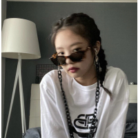 新款韩国明星jennie同款猫眼墨镜街拍复古小脸玳瑁色gd太阳镜潮
