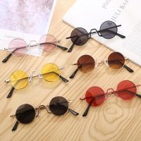 儿童太阳镜小孩防紫外线金属小圆框墨镜儿童眼镜潮时尚宝宝遮阳镜