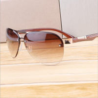 夏季防晒眼镜男太阳镜2019茶色开车驾驶墨镜男女复古圆形蛤蟆镜