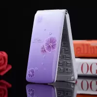 女款翻盖手机女士大字大声移动联通电信老人机学生老年人超长待机|紫色 移动联通版