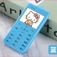 迷你小机子备用机学生儿童机移动双卡大声音卡通手机袖珍小按键机|移动单卡蓝色卡片机