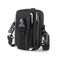 新款男士6.5寸手机包多功能竖款穿皮带战术腰包户外运动6寸腰挂包|黑色【6.5英寸】送背带