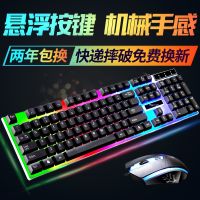 电脑键盘鼠标套装有线usb发光机械手感游戏笔记本办公家用
