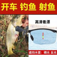 射鱼眼镜湖泊鱼塘找鱼看漂钓鱼专用高清偏光夹片日夜两用变色墨镜