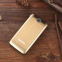 移动电信翻盖老人机大声大字按键电信老人手机老年机备用手机|电信版金色 手机+2个电池+充电器