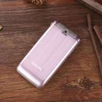 f669翻盖电信老人机电信手机老人手机大声大字按键备用手机|电信版粉色 裸机（没有充电器+没有电池）