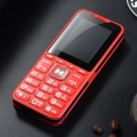 新款直板移动四卡四待4卡4待多卡多待手机魔音变声备用老年人机|红色