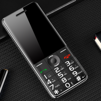 移动联通电信版老人机超长待机按键直板老年手机大屏大字大声|黑色 [移动联通]双卡双电