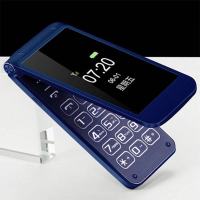 翻盖双屏老人手机老年机移动电信超长待机大声|宝石蓝电信 标配