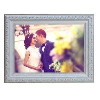 婚纱相框墙拼图框寸摆台挂30寸36寸24寸欧式实木5寸20油画框定做|珍珠烫银 30寸(50.5*75.5)l厘米