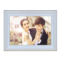 婚纱相框墙拼图框寸摆台挂30寸36寸24寸欧式实木5寸20油画框定做|白烫金 大30寸(60.5*75.5)厘米