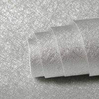 自粘墙纸卧室温馨网红房间布置床头装饰贴纸少女心3d立体墙贴|银灰蚕丝 60CM*5米