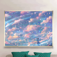 客厅填充装饰画手工油彩画数字油画数码手绘填色减压|G511 40*50送白色外框(礼品装)