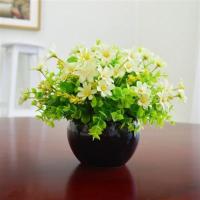 假花塑料假摆设件书桌迷你装饰家居客厅仿真绿植小盆栽景植物米兰|3号米兰+花+黑瓷盆
