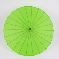 跳舞油纸复古纯色工艺古风舞蹈绘画雨伞大红古典吊顶素面江南|绿色 竹杆伞面直径82cm