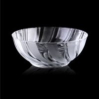 家用大号客厅茶几装果盆水晶玻璃水果篮果斗透明简约零食盘糖果盘|凤尾白料大碗