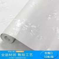 壁纸墙纸自粘卧室温馨背景墙宿舍装饰房间3d立体贴纸墙贴防水|玫瑰白 [推荐款加厚]60厘米宽10米长