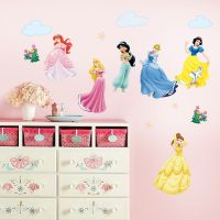 墙贴纸白雪公主贴画卧室客厅儿童房幼儿园教室衣柜玻璃自粘装饰品W8|04款:白雪公主