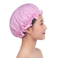 高品质浴帽防水洗澡成人女士浴帽洗头帽浴帽女B3|粉底白点送粉底白点(精品)
