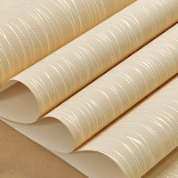 加厚防水自粘墙纸欧式无纺布壁纸卧室客厅3d立体花温馨背景墙贴纸V4|米黄月光森林无纺布 5米*0.53米价