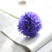 6支绣球花假花仿真绢花卉客厅电视柜摆件花艺装饰桌面装饰花套装A6|蓝色 8支