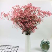 云南干花真花风干花束包装送人家居摆设客厅永生花Q0|玖红+陶瓷瓶 30-60cm（不参加）