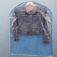 无纺布衣服防尘袋衣罩加厚防尘罩大衣家用挂式透明衣物收纳防尘套K3|天蓝色 60*100cm大号5个