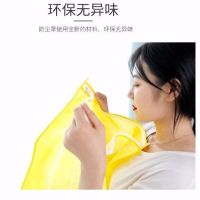 无纺布衣服防尘袋衣罩加厚防尘罩大衣家用挂式透明衣物收纳防尘套K3|黄色 60*100cm大号5个