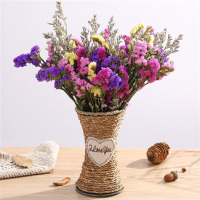 勿忘我干花花束家居摆设客厅装饰摆件花瓶插花干花带花篮A5|四色勿+情人草
