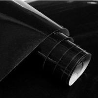厨房珠光闪点膜翻新壁纸自粘衣柜冰箱防油贴宿舍桌子贴纸防水墙纸N4|[60宽*5米]黑色珠光
