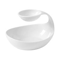 时尚塑料家用创意果盘懒人果盘水果盘客厅茶几干果零食蘸酱P1|白色