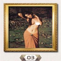 美女油画装饰画抱陶女艺术美容院酒店欧式客厅宾馆卧室墙壁画N1|3 48*68cm
