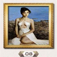 美女油画装饰画抱陶女艺术美容院酒店欧式客厅宾馆卧室墙壁画N1|8 58*78cm