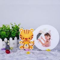 亚克力水晶相框摆台创意生肖儿童宝宝照周岁洗照片相框订制摆件V3|虎 10寸特价1个