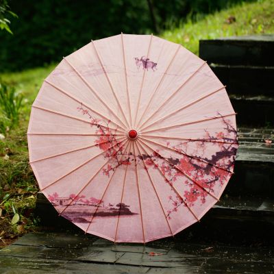 油纸伞女古风舞蹈旗袍走秀拍照道具演出伞吊顶古典装饰油纸工艺伞Y9|06一支香如故 直径56cm