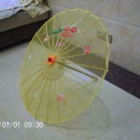 广场舞蹈道具伞走秀模特拍照工艺绸布表演出透明娟纱伞|金黄透明 伞面直径76合拢长52左右