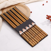 5双装精品筷子中式日式楠竹筷家用温热转印套装 竹筷一人一筷K5|兰花(收藏)(送两双儿童筷)