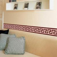 花边角踢脚线墙贴纸腰线贴条防水玻璃浴室瓷砖客厅卧室厨房自粘贴C6|B款棕色吉祥云 特大