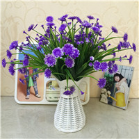 新品桌面仿真花假花塑料花套装客厅餐桌小盆栽摆件卧室茶几装饰花盆景摆设U2|4束+花瓶(蓝色)