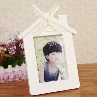 7寸婚纱照摆台韩国影楼相架七寸田园儿童宝宝可爱相框洗相片U8|大风车竖白 7寸