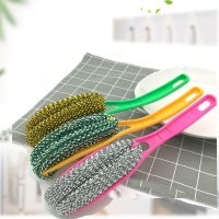 不伤锅不伤手去油污洗刷子清洁刷锅刷带手柄钢丝球清洁球刷锅X3|[PET清洁刷] 2个装.